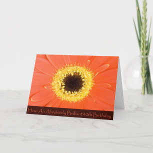 Cartão Placa de aniversário de 40 anos Floral de Diva par