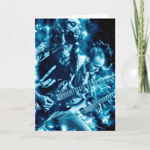 Cartão Placa de aniversário de Banda de metal pesado Duro