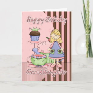 Cartão Placa De Aniversário De Boa Filha - Cupcakes E