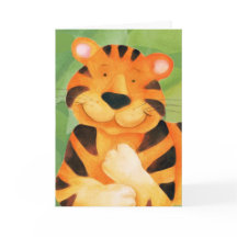 Placa de aniversário de criança de arte Tigre