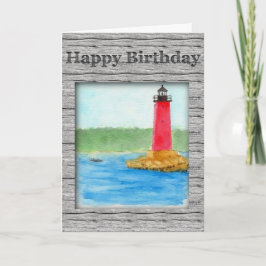 Cartão Placa de aniversário de farol (Impressão grande)