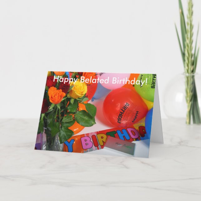 Cartão Placa de aniversário de lapso de memória atrasada (Frente)