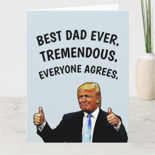 Cartão PLACA DE ANIVERSÁRIO DE TRUMP DO pai