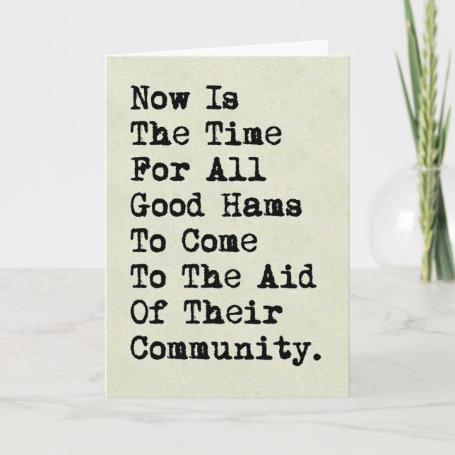 Cartão Placa de Aniversário do Radio Ham de Cotação de Te (Frente)