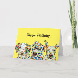 Cartão Placa de Aniversário do Spaniel Mixed Breed Breed 