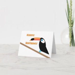 Cartão Placa de aniversário do Toucan