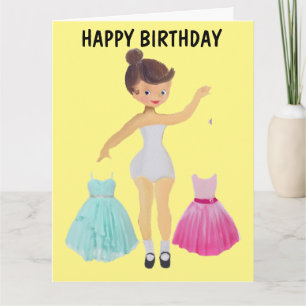 CARTÃO PLACA DE ANIVERSÁRIO DOLL 5X7 PARA GAROTA