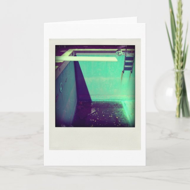 Cartão Placa de arte computacional 3d da Piscina David 09 (Frente)