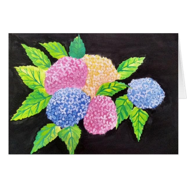 Cartão Placa de arte da flor por Rashmi (Frente Horizontal)