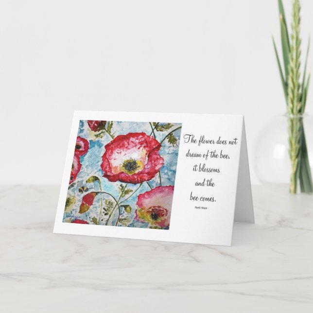 Cartão Placa de Arte de Bebês Poesia Inspiration (Frente)