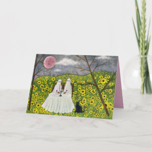 Cartão Placa de arte Ghost Casal Forever 3