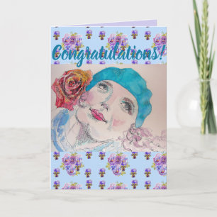 Cartão Placa de arte para regatulações orais de Rosas v