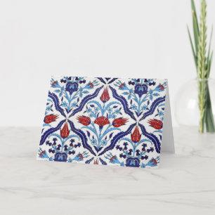 Cartão Placa de azulejo turca