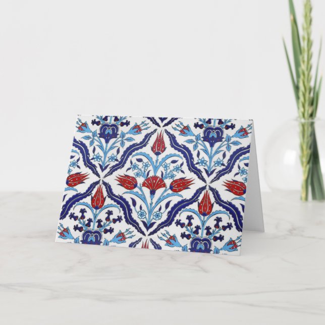 Cartão Placa de azulejo turca (Frente)