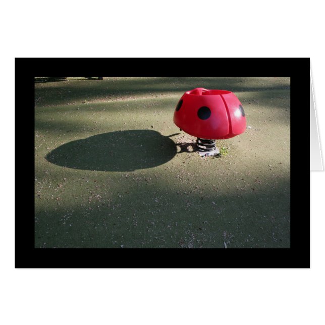 Cartão Placa de balanço para crianças 30 Ladybug (Frente Horizontal)