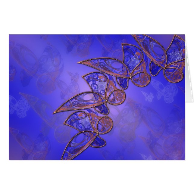 Cartão Placa de Borboletas de Cobre (Frente Horizontal)