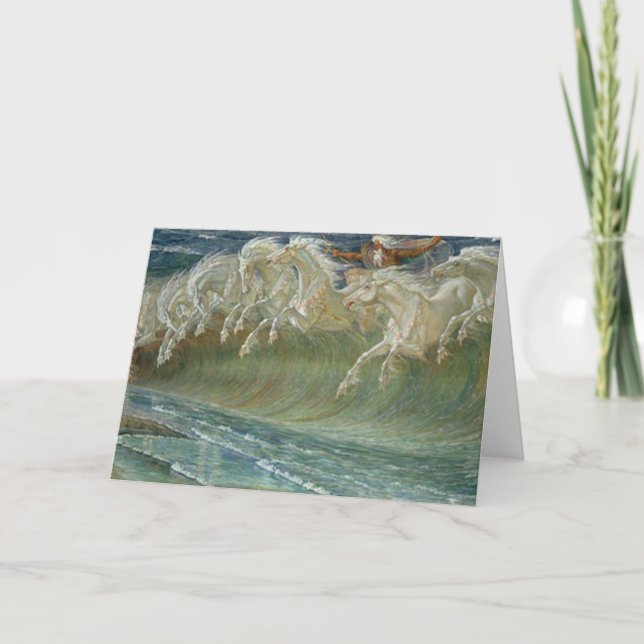 Cartão Placa de Cavalos do Netunos (Frente)