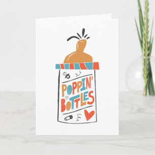 Cartão Placa de Chá de fraldas Engraçada de Frasco