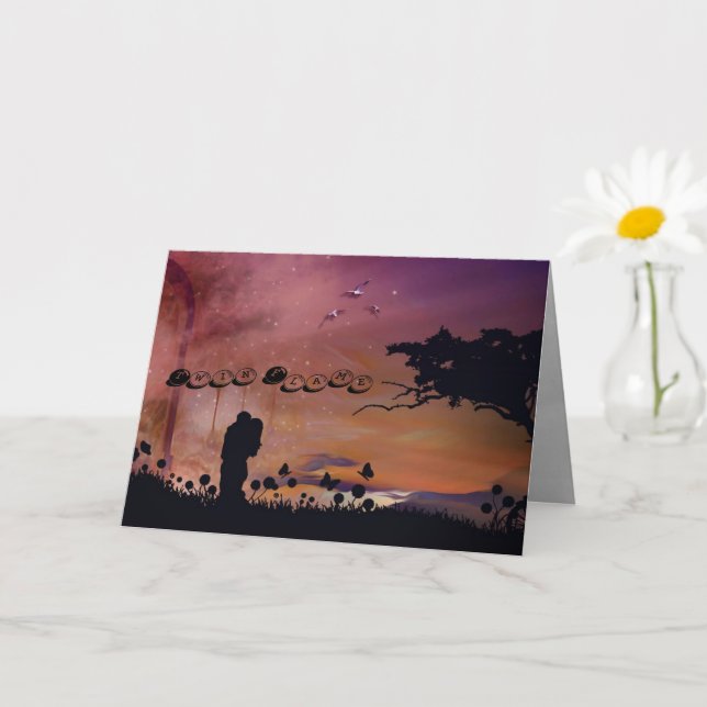 Cartão Placa de chama dupla (Planta pequena)