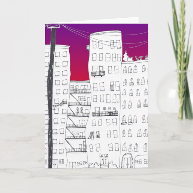 Cartão Placa de cidade sunrise (Frente)