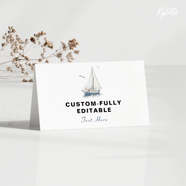 Cartão Placa de Comida Náutica Dobrada para veleiro Editá (Criador carregado)