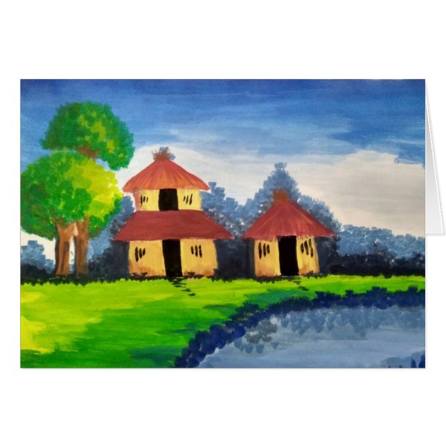 Cartão Placa de configuração de condado por Rashmi (Frente Horizontal)