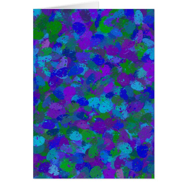 Cartão Placa de cor Peacock (Frente)