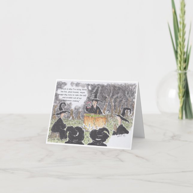 Cartão Placa de Cozinhar Halloween (Frente)