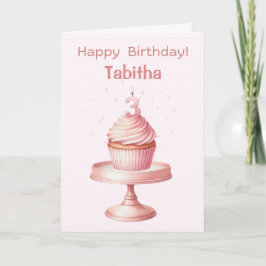Cartão Placa de Cupcake personalizada