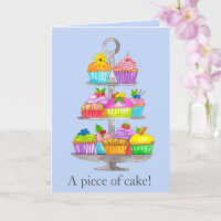 Placa de cupcakes de Aquarela de Graduação