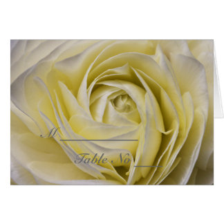 Cartão Placa de Definição de Lugar Floral Branco Elegante