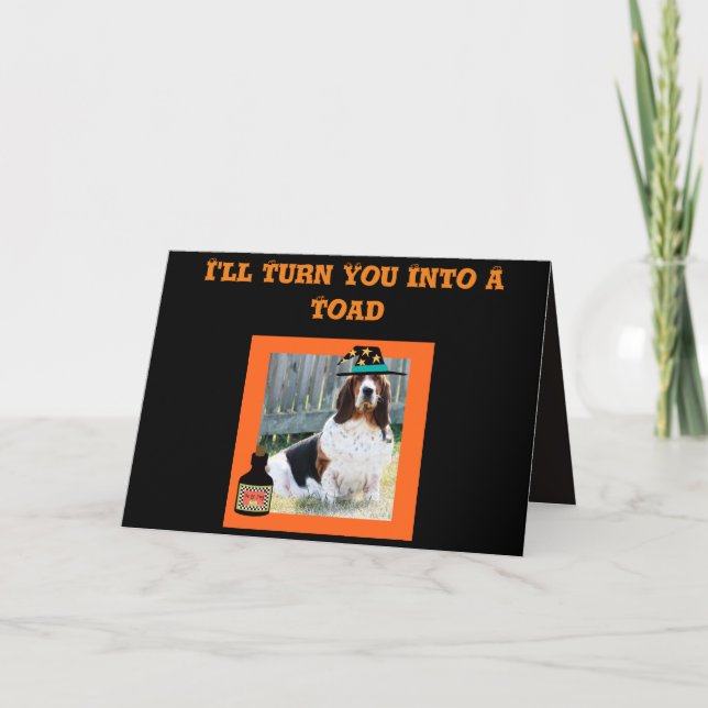 Cartão Placa de Dia de as Bruxas engraçado com bruxas e S (Frente)