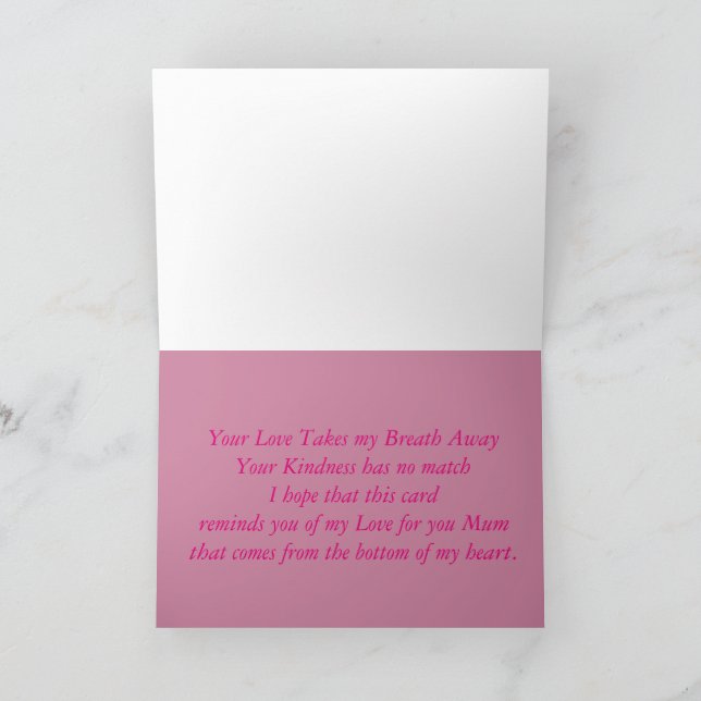 Cartão Placa de dia de as mães (Interior)