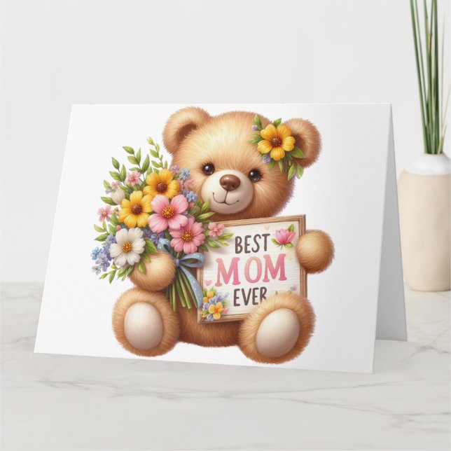 Cartão Placa de Dia de as mães bonito (Frente)