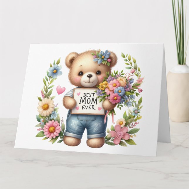 Cartão Placa de Dia de as mães bonito (Frente)