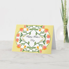 Cartão Placa de Dia de as mães brilhante