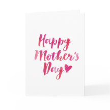 Placa de Dia de as mães com letra aquosa