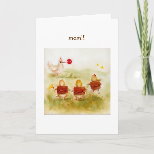 Cartão Placa de dia de as mães cômoda (Frente)