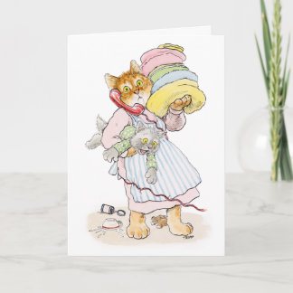 Cartão Placa de Dia de as mães da Cat Mãe Sobreposta