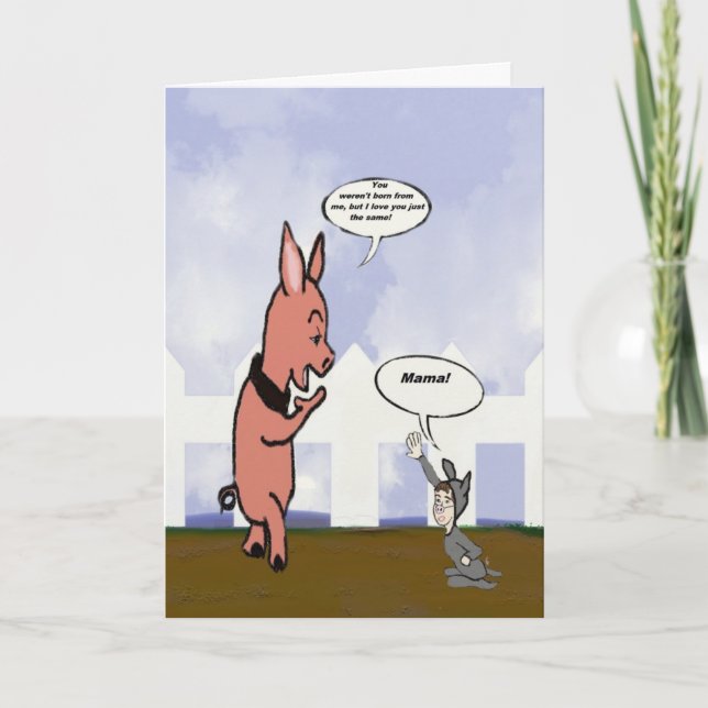 Cartão Placa de dia de as mães de Cartoon (Frente)