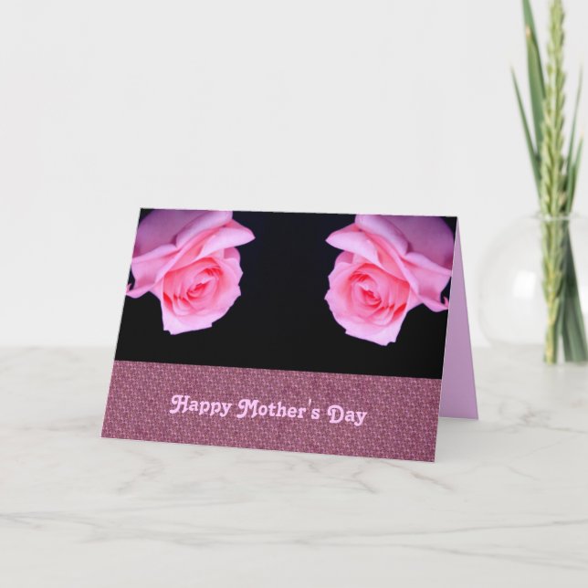 Cartão Placa de Dia de as mães de cheiro rosa (Frente)