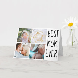 Cartão Placa de Dia de as mães de Colagem de Fotografias 