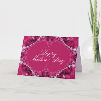 Cartão Placa de Dia de as mães de Elegância de rendas ros