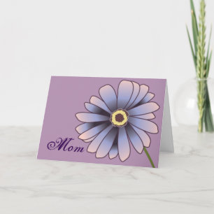 Cartão Placa de Dia de as mães de Flor Roxo