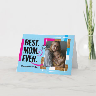Cartão Placa de Dia de as mães de Fotografia Personalizad