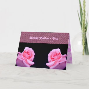 Cartão Placa de Dia de as mães de roscas rosa