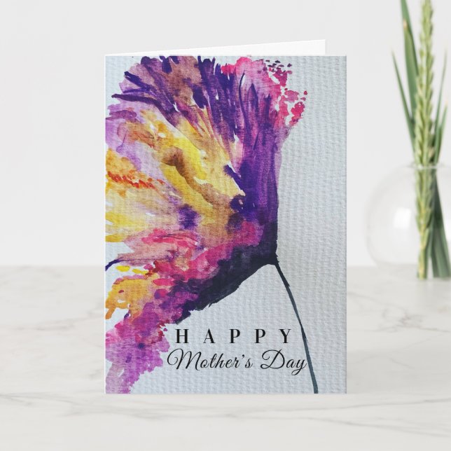 Cartão Placa de Dia de as mães do ventilador do Abstrato  (Frente)