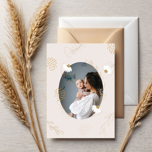 Cartão Placa de Dia de as mães Elegante Moderna Delicada  (Criador carregado)