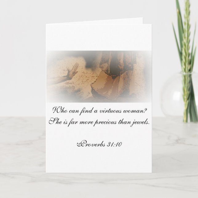 Cartão Placa de Dia de as mães "Fé" (Frente)