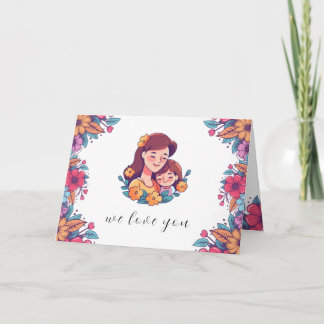 Cartão Placa de Dia de as mães Feliz, cor-de-rosa e roxa